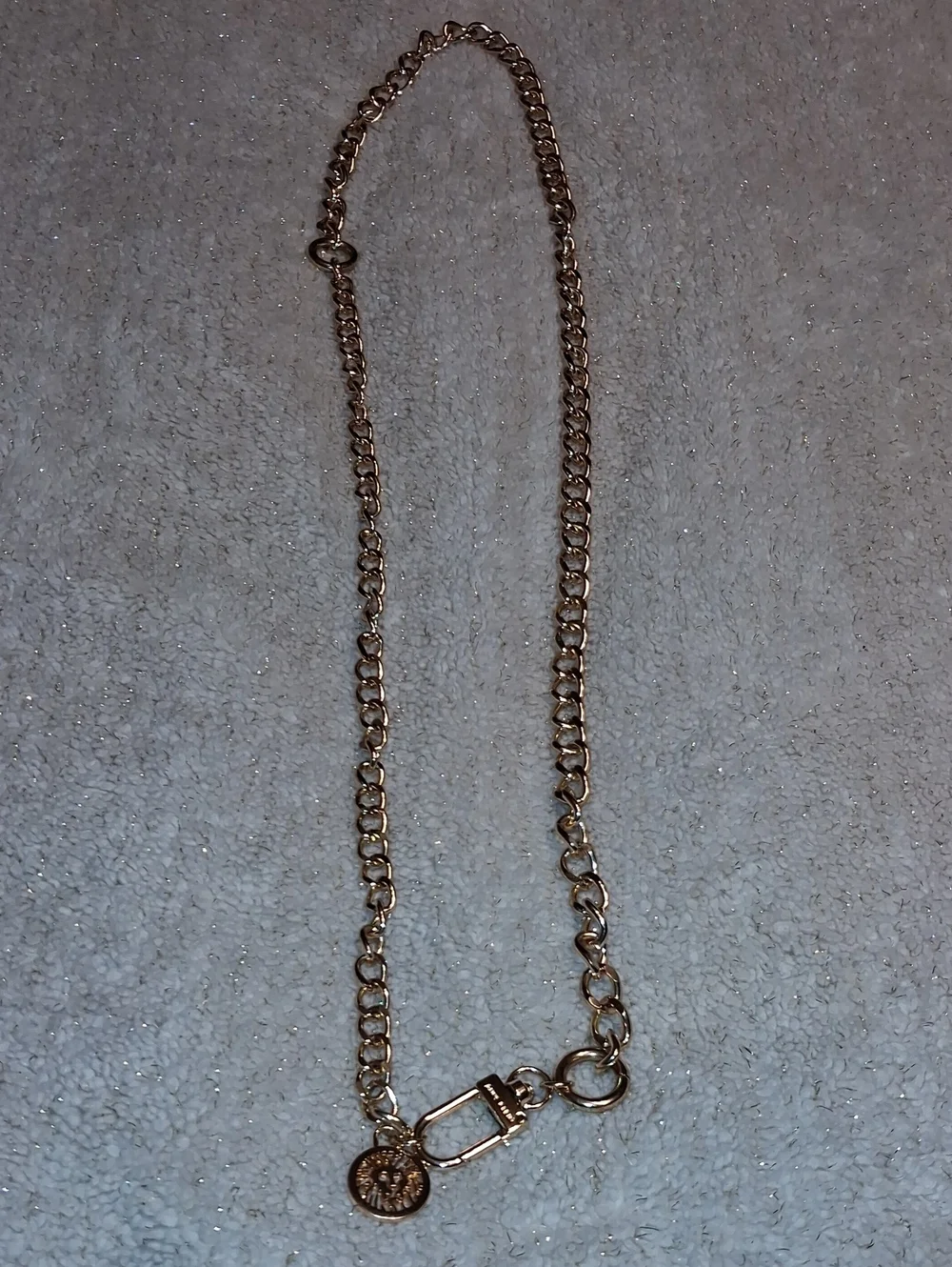 Anne Klein Gold-Tone Chain Belt with Charm Accent
